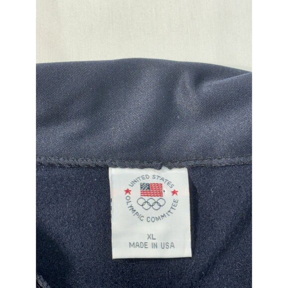 USA Olympic Committee Windbreaker Jacket XL Made In USA Embroidered Blue - Picture 2 of 8
